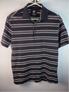 Victorinox Men's Golf Polo Large Black Pre-Owned